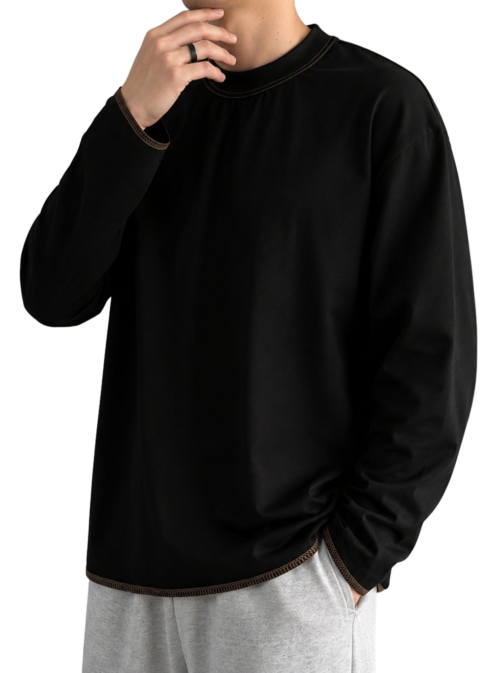 Raw Hem Long Sleeve