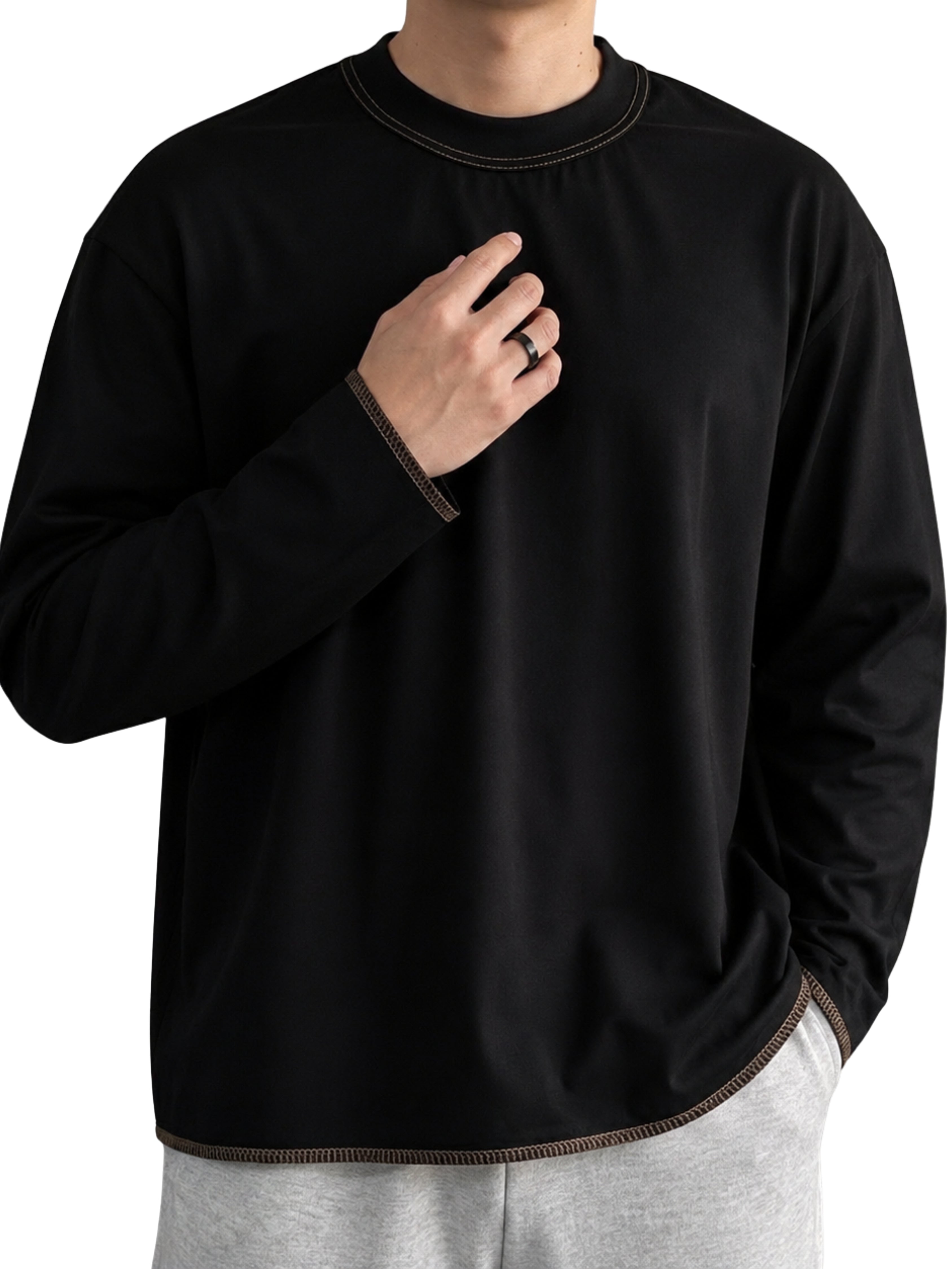 Raw Hem Long Sleeve