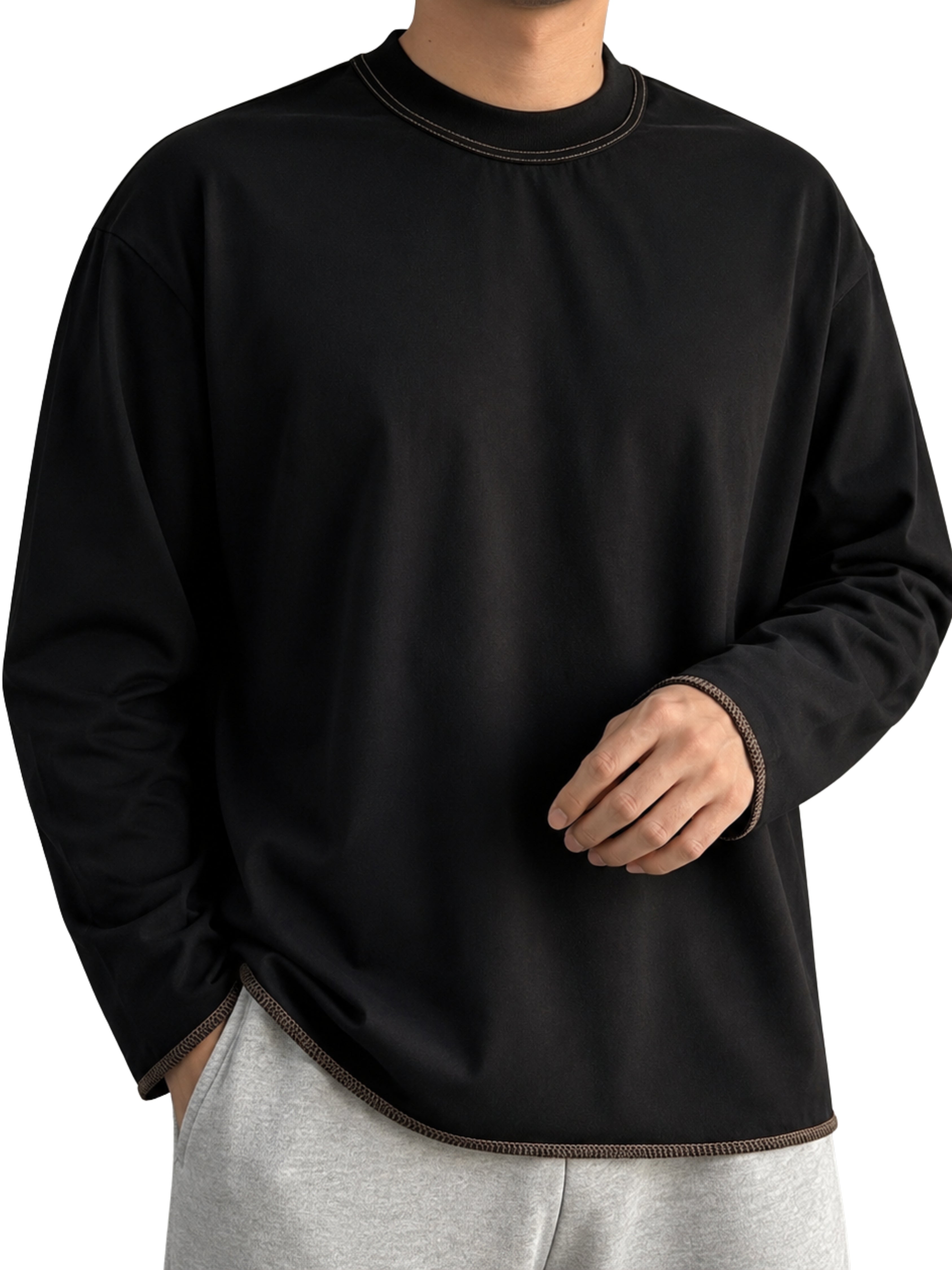 Raw Hem Long Sleeve
