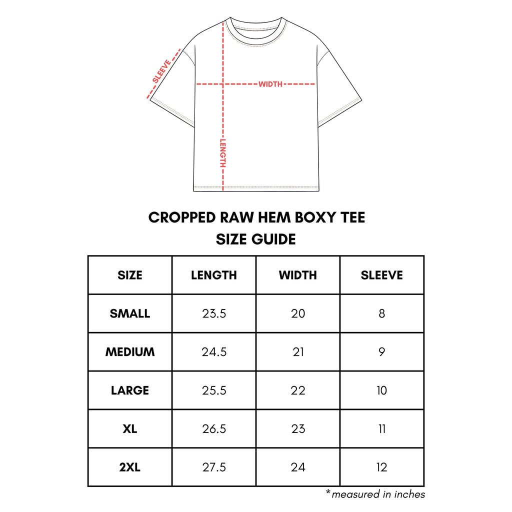 Raw Hem Cropped Boxy Tee