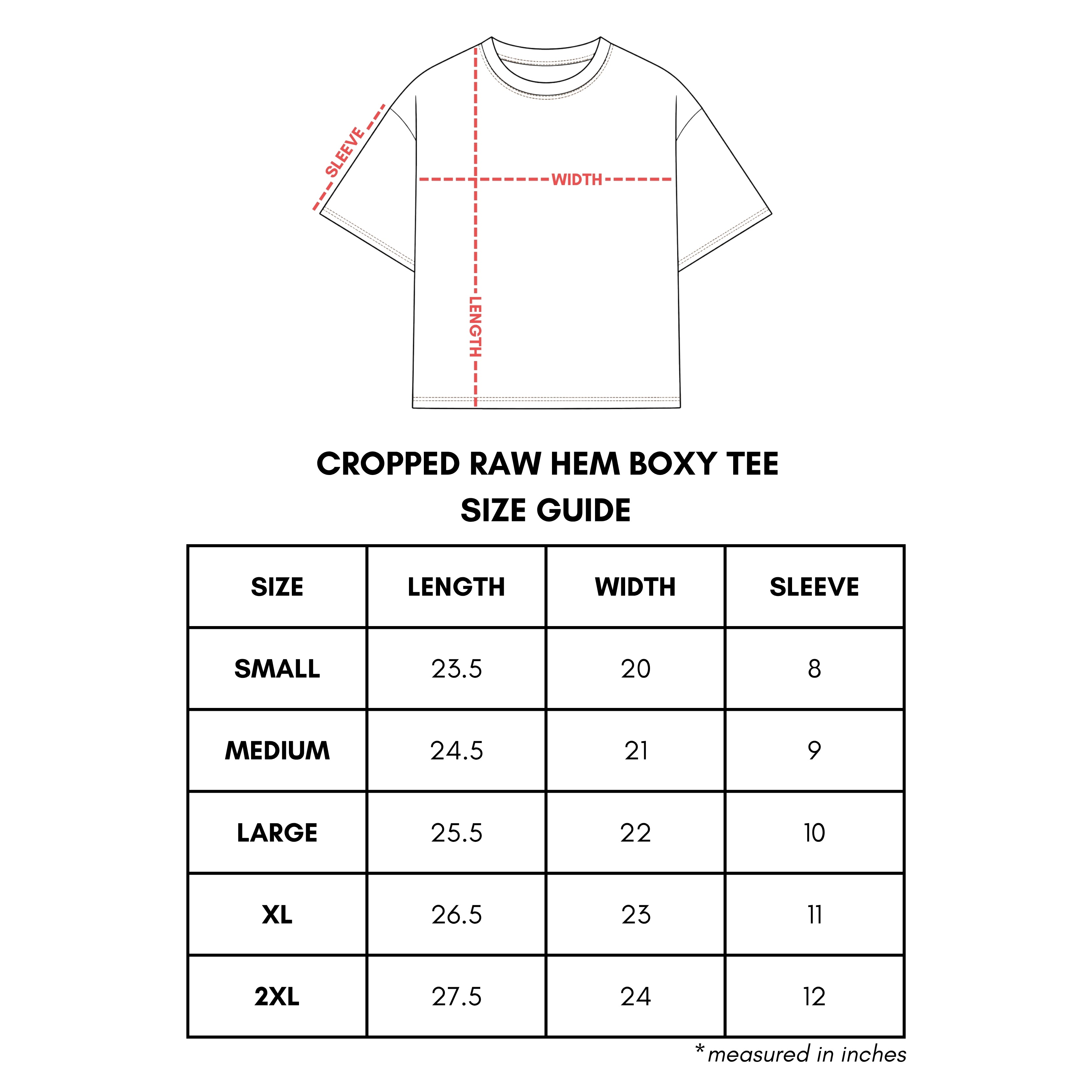 Raw Hem Cropped Boxy Tee