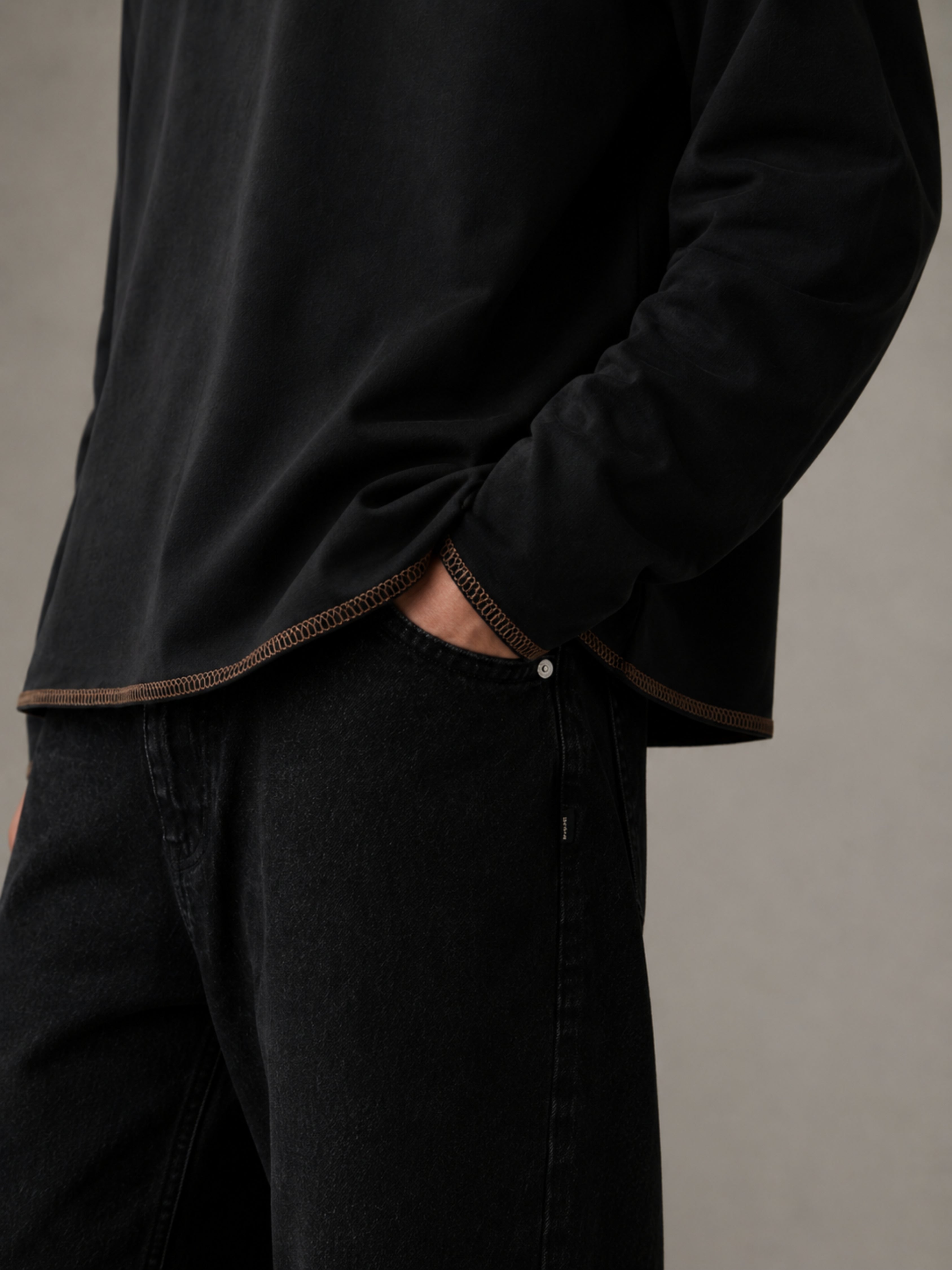 Raw Hem Long Sleeve